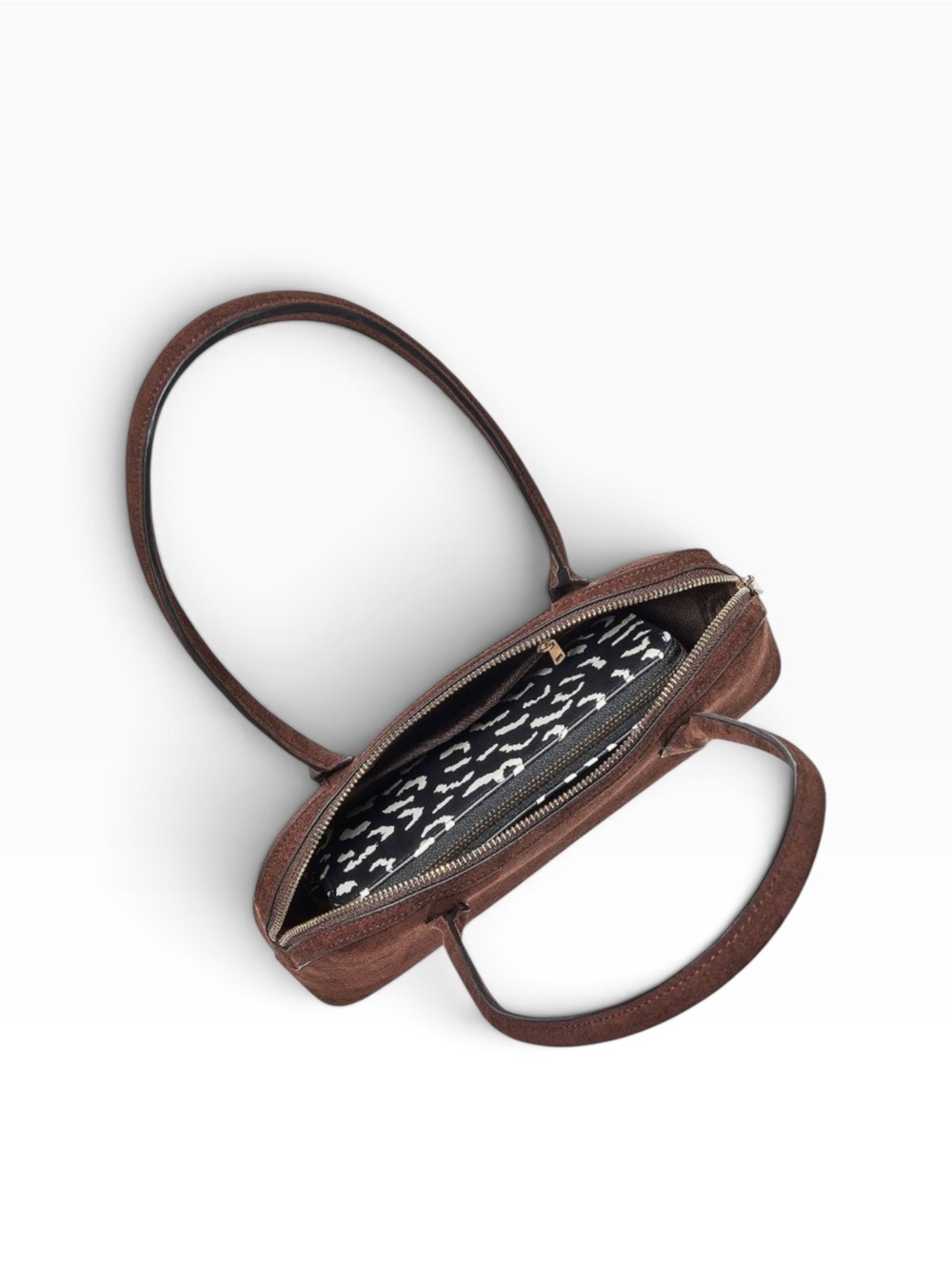 Brown Suede Shoulder Bag - Picture 4 of 6